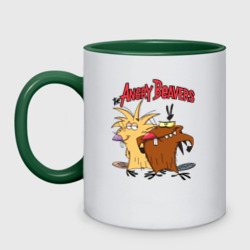 Кружка двухцветная The Angry Beavers