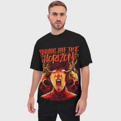 Мужская футболка oversize 3D Bring Me the Horizon - фото 2