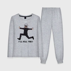 Женская пижама с лонгсливом хлопок Околдованный Годжо