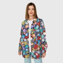 Женская рубашка oversize 3D Языки программирования - фото 2