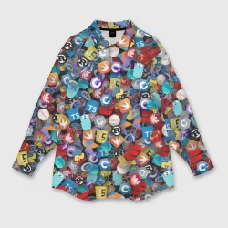 Женская рубашка oversize 3D Языки программирования