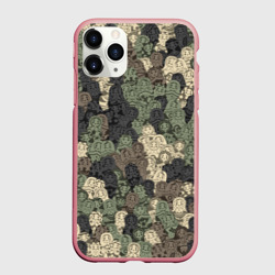 Чехол для iPhone 11 Pro Max матовый Камуфляж из матрёшек