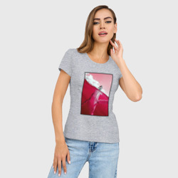 Женская футболка хлопок Slim Кит - фото 2