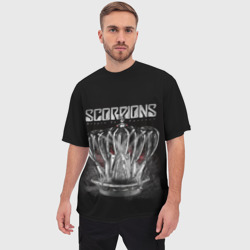 Мужская футболка oversize 3D Scorpions - фото 2