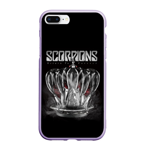 Чехол для iPhone 7Plus/8 Plus матовый Scorpions, цвет светло-сиреневый