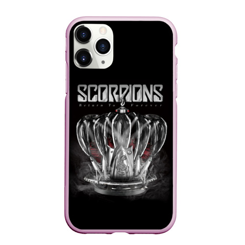 Чехол для iPhone 11 Pro Max матовый Scorpions, цвет розовый