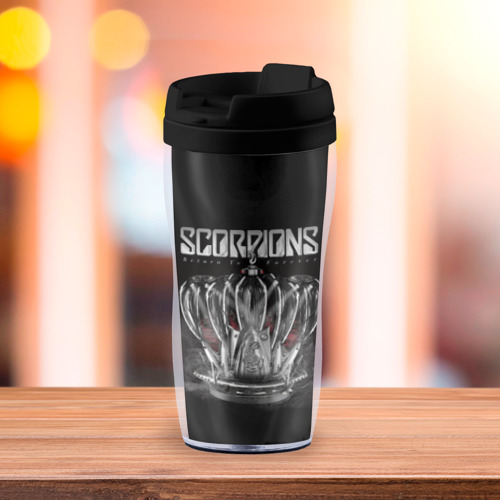 Термокружка-непроливайка Scorpions, цвет черный - фото 3