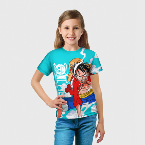 Детская футболка 3D Ван-Пис: Манки Д Луффи второй гир, цвет 3D печать - фото 5