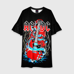 Детское платье 3D AC/DC гитара