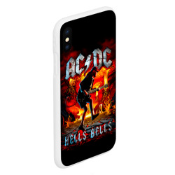 Чехол для iPhone XS Max матовый ACDC hells bells - фото 2