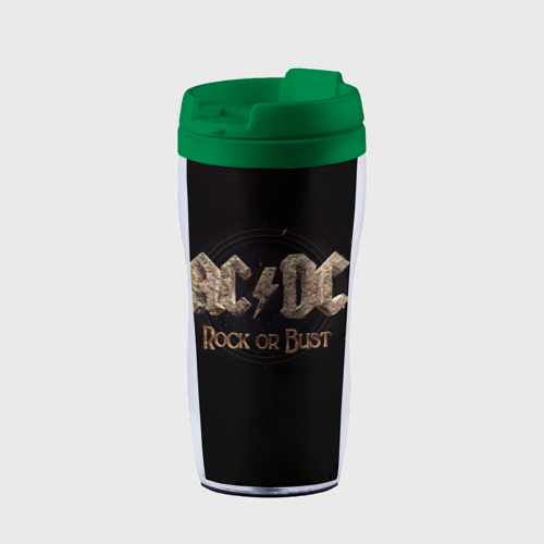 Термокружка-непроливайка AC/DC Rock or Bust, цвет зеленый