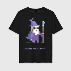 Женская футболка хлопок Oversize Open sourserer
