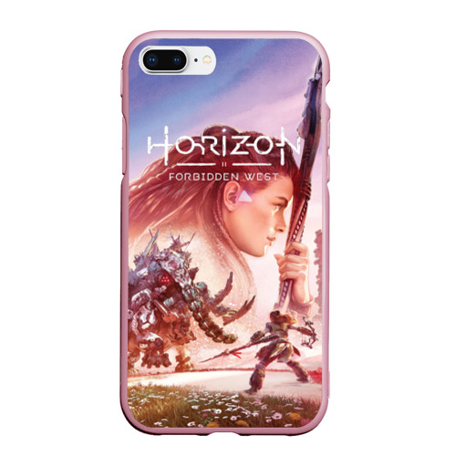 Чехол для iPhone 7Plus/8 Plus матовый Элой Horizon Forbidden West de, цвет розовый