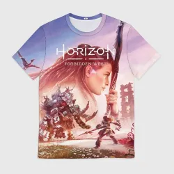 Мужская футболка 3D Элой Horizon Forbidden West de