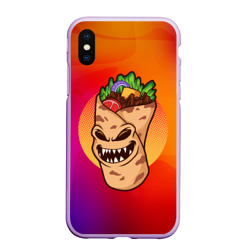 Чехол для iPhone XS Max матовый Шаурма - зомби