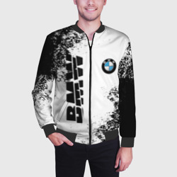 Мужской бомбер 3D BMW БМВ разрезанное лого - фото 2