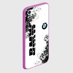 Чехол для iPhone 5/5S матовый BMW БМВ разрезанное лого - фото 2