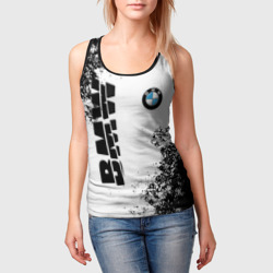 Женская майка 3D BMW БМВ разрезанное лого - фото 2