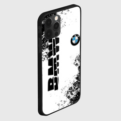 Чехол для iPhone 12 Pro Max BMW БМВ разрезанное лого - фото 2