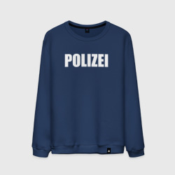 Мужской свитшот хлопок Polizei Полиция Надпись Белая