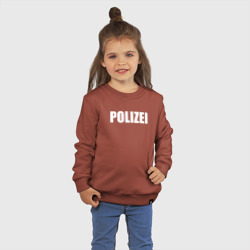 Детский свитшот хлопок Polizei Полиция Надпись Белая - фото 2