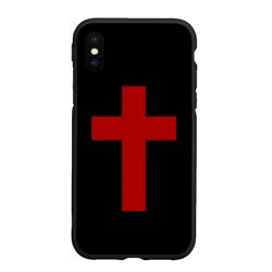 Чехол для iPhone XS Max матовый Красный Крест