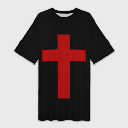 Платье-футболка 3D Красный Крест