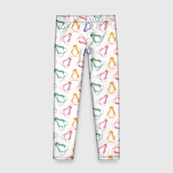 Детские леггинсы 3D Linux Ядро Пингвин паттерн