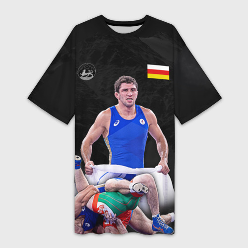 Платье-футболка с принтом North Ossetia–Alania wrestling, вид спереди №1