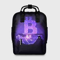 Женский рюкзак 3D Bitcoin IN hand биткоин