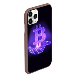 Чехол для iPhone 11 Pro Max матовый Bitcoin IN hand биткоин - фото 2