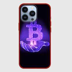 Чехол для iPhone 13 Pro Bitcoin IN hand биткоин