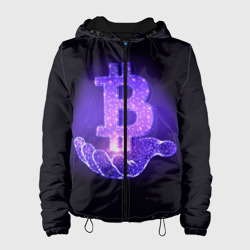 Женская куртка 3D Bitcoin IN hand биткоин