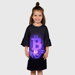 Детское платье 3D Bitcoin IN hand биткоин - фото 2