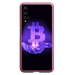 Чехол для Honor 20 Bitcoin IN hand биткоин