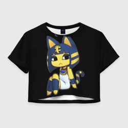 Женская футболка Crop-top 3D Анка Ankha