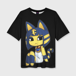 Женская футболка oversize 3D Анка Ankha