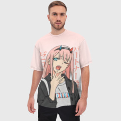 Мужская футболка oversize 3D Zero Two Darling in the Franxx - фото 2