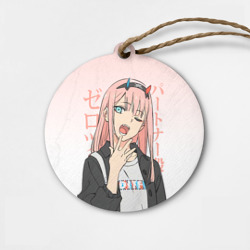 Деревянная игрушка круг Zero Two Darling in the Franxx