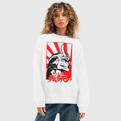 Женский свитшот oversize без начеса хлопок Гуррен-Лаганн - фото 2