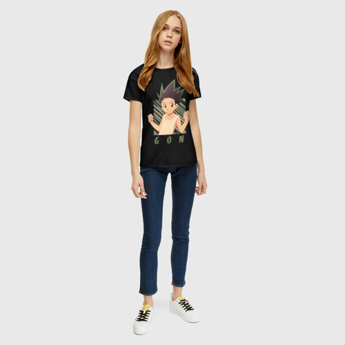 Женская футболка 3D с принтом Гон Фрикс Охотник x охотник, вид сбоку #3