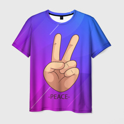 Мужская футболка 3D Всем мир peace