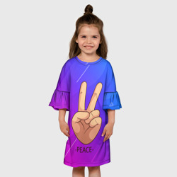 Детское платье 3D Всем мир peace - фото 2