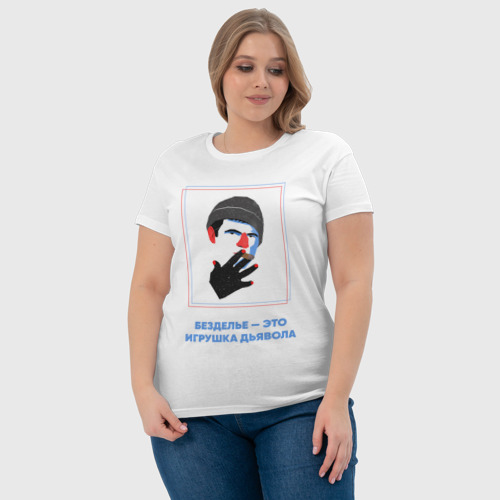 Женская футболка хлопок с принтом Кама Пуля, фото #4