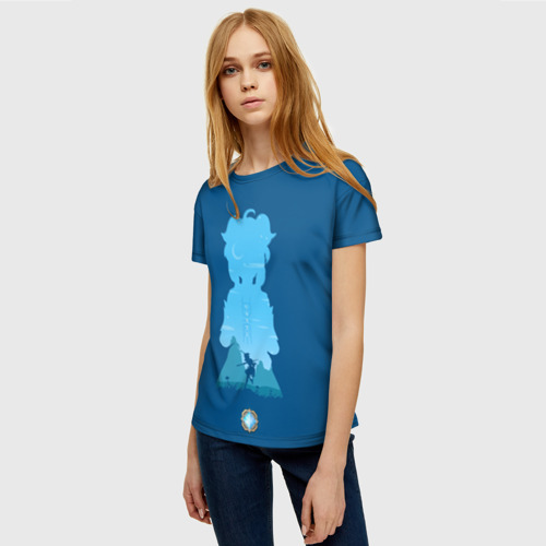 Женская футболка 3D с принтом ГАНЬ ЮЙ | GANYU | ГЕНШИН, фото на моделе #1
