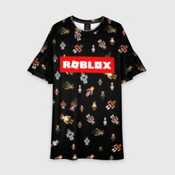 Детское платье 3D Roblox pattern Роблокс