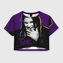 Женская футболка Crop-top 3D Ozzy Osbourne, Оззи Осборн