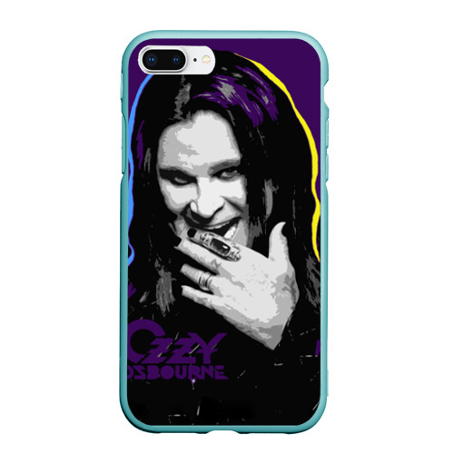 Чехол для iPhone 7Plus/8 Plus матовый Ozzy Osbourne, Оззи Осборн, цвет мятный