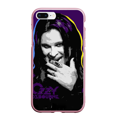 Чехол для iPhone 7Plus/8 Plus матовый Ozzy Osbourne, Оззи Осборн, цвет розовый