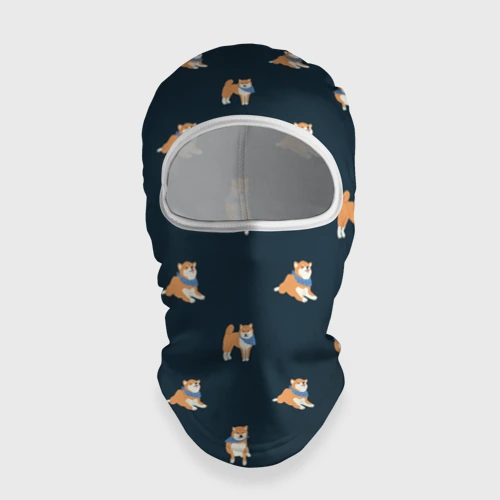 Балаклава 3D Шиба ину паттерн